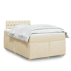 Image de Sommier à lattes de lit avec matelas Crème 120x200 cm Tissu 3288959