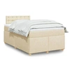 Image de Sommier à lattes de lit avec matelas Crème 120x200 cm Tissu 3288966