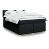 Image de Sommier à lattes de lit avec matelas Noir 140x190 cm Tissu 3288970