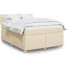 Image de Boxspring met matras stof cràmekleurig 140x190 cm3288973
