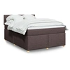 Image de Boxspring met matras stof donkerbruin 140x190 cm3288978