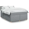 Image de Boxspring met matras stof lichtgrijs 140x190 cm3288982