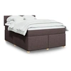 Image de Boxspring met matras stof donkerbruin 140x200 cm3288999