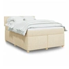 Image de Boxspring met matras stof cràmekleurig 140x200 cm3289001