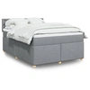 Image de Sommier à lattes de lit avec matelas Gris clair 160x200cm Tissu 3289045