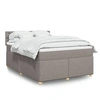 Image de Sommier à lattes de lit avec matelas Taupe 160x200 cm Tissu 3289049