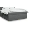 Image de Boxspring met matras stof donkergrijs 180x200 cm3289053