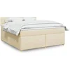 Image de Sommier à lattes de lit avec matelas Crème 180x200 cm Tissu 3289057