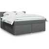 Image de Boxspring met matras stof donkergrijs 180x200 cm3289060