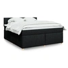 Image de Boxspring met matras stof zwart 180x200 cm3289061