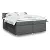 Image de Boxspring met matras stof donkergrijs 200x200 cm3289081