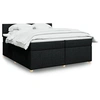 Image de Boxspring met matras stof zwart 200x200 cm3289082