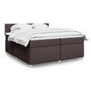 Image de Boxspring met matras stof donkerbruin 200x200 cm3289083