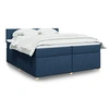 Image de Boxspring met matras stof blauw 200x200 cm3289086