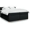 Image de Boxspring met matras stof zwart 200x200 cm3289096