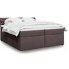 Image de Boxspring met matras stof donkerbruin 200x200 cm3289097