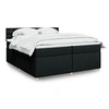 Image de Boxspring met matras stof zwart 200x200 cm3289103
