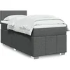 Image de Sommier à lattes de lit avec matelas Gris foncé 80x200 cm Tissu 3289189