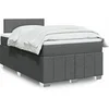 Image de Sommier à lattes de lit avec matelas Gris foncé 120x200cm Tissu 3289329