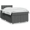Image de Sommier à lattes de lit avec matelas Gris foncé 120x200cm Tissu 3289350