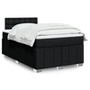 Image de Sommier à lattes de lit avec matelas Noir 120x200 cm Tissu 3289351