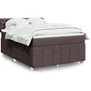 Image de Boxspring met matras stof donkerbruin 140x200 cm3289401