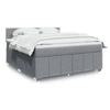 Image de Sommier à lattes de lit avec matelas Gris clair 180x200cm Tissu 3289447