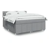 Image de Sommier à lattes de lit avec matelas Gris clair 180x200cm Tissu 3289454