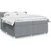 Image de Boxspring met matras stof lichtgrijs 200x200 cm3289482