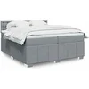 Image de Boxspring met matras stof lichtgrijs 200x200 cm3289489