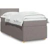 Image de Sommier à lattes de lit avec matelas Taupe 80x200 cm Tissu 3289580