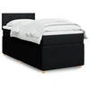 Image de Sommier à lattes de lit et matelas Noir 80x200 cm Tissu 3289585