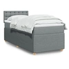 Image de Sommier à lattes de lit avec matelas gris clair 80x200 cm tissu 3289597