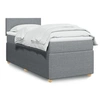 Image de Sommier à lattes de lit et matelas Gris clair 90x190 cm Tissu 3289604