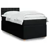 Image de Sommier à lattes de lit avec matelas Noir 90x190 cm Tissu 3289627