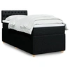 Image de Sommier à lattes de lit avec matelas Noir 90x200 cm Tissu 3289648