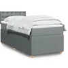 Image de Sommier à lattes de lit avec matelas Gris clair 90x200 cm Tissu 3289653
