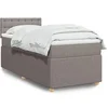 Image de Sommier à lattes de lit avec matelas Taupe 90x200 cm Tissu 3289657