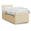 Image de Boxspring met matras stof cràmekleurig 100x200 cm3289665