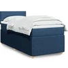 Image de Boxspring met matras stof blauw 100x200 cm3289666
