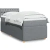 Image de Sommier à lattes de lit avec matelas Gris clair 100x200cm Tissu 3289674