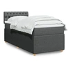 Image de Sommier à lattes de lit avec matelas Gris foncé 100x200cm Tissu 3289675