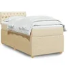 Image de Boxspring met matras stof cràmekleurig 100x200 cm3289679