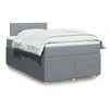 Image de Sommier à lattes de lit avec matelas Gris clair 120x200cm Tissu 3289723
