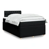 Image de Sommier à lattes de lit avec matelas Noir 120x200 cm Tissu 3289732