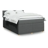 Image de Sommier à lattes de lit avec matelas Gris foncé 140x190cm Tissu 3289745