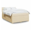 Image de Sommier à lattes de lit avec matelas Crème 140x190 cm Tissu 3289756