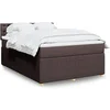 Image de Boxspring met matras stof donkerbruin 140x190 cm3289768