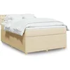 Image de Boxspring met matras stof cràmekleurig 140x190 cm3289770