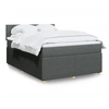 Image de Sommier à lattes de lit avec matelas Gris foncé 140x200cm Tissu 3289780